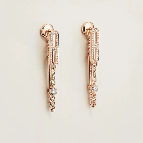 [Limara]CHAINE CHAOS DIAMOND DROP EARRINGS