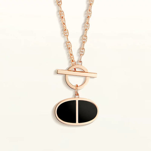 [Limara]CHAINE VERSO BLACK CERAMIC NECKLACE