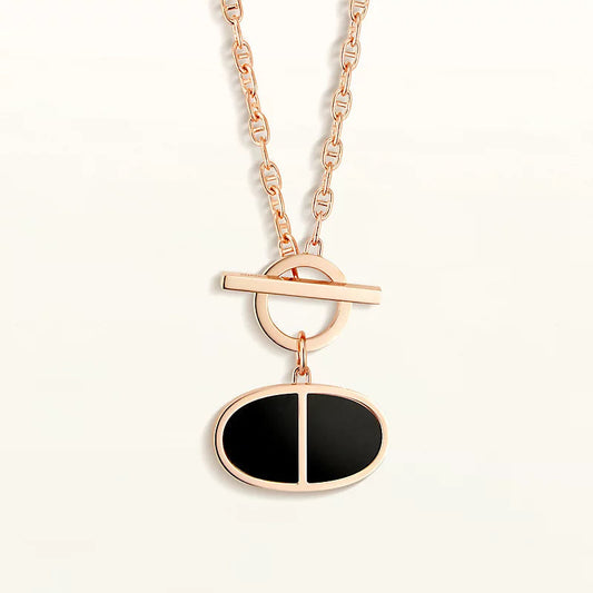 [Limara]CHAINE VERSO BLACK CERAMIC NECKLACE