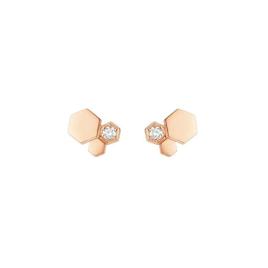[Limara]BEE LOVE ROSE GOLD DIAMOND EARRINGS