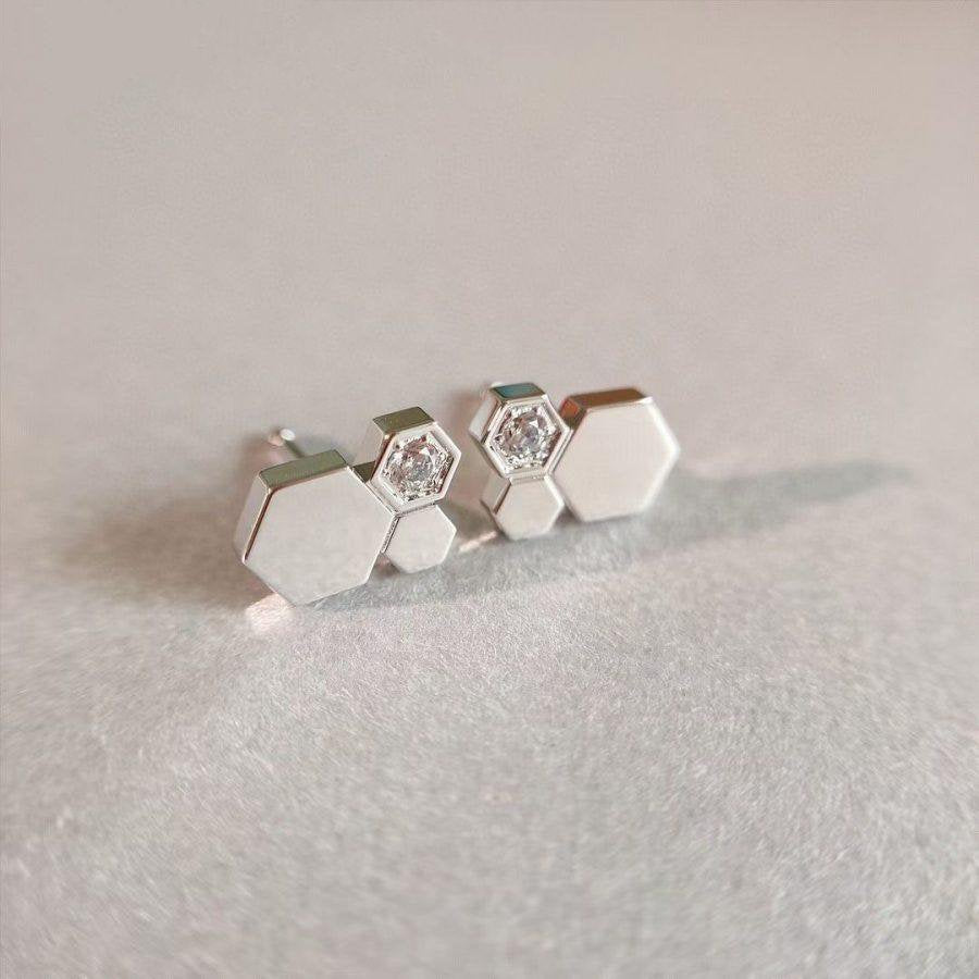 [Limara]BEE LOVE SILVER DIAMOND EARRINGS