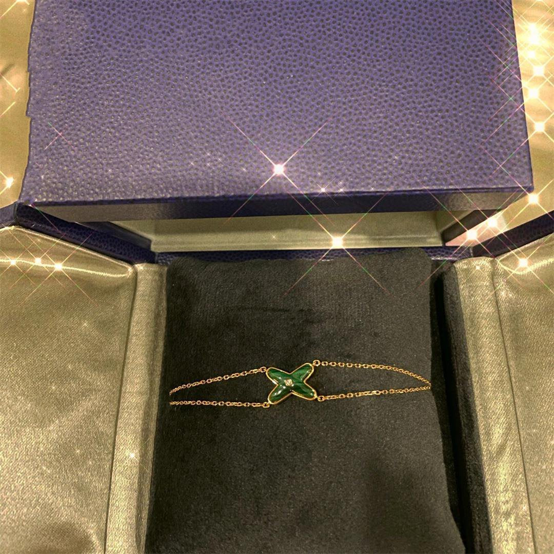 [Limara]JEUX BRACELET MALACHITE ROSE GOLD 1 DIAMOND