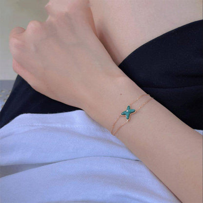 [Limara]JEUX BRACELET MALACHITE ROSE GOLD 1 DIAMOND