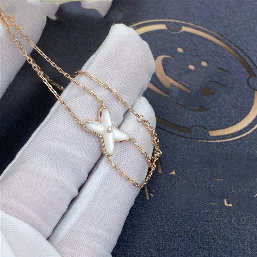 [Limara]JEUX BRACELET WHITE MOP ROSE GOLD 1 DIAMOND