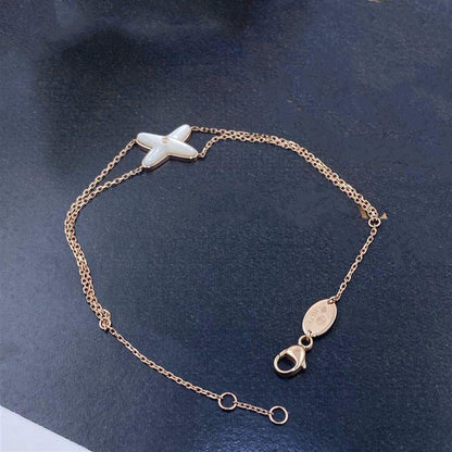 [Limara]JEUX BRACELET WHITE MOP ROSE GOLD 1 DIAMOND