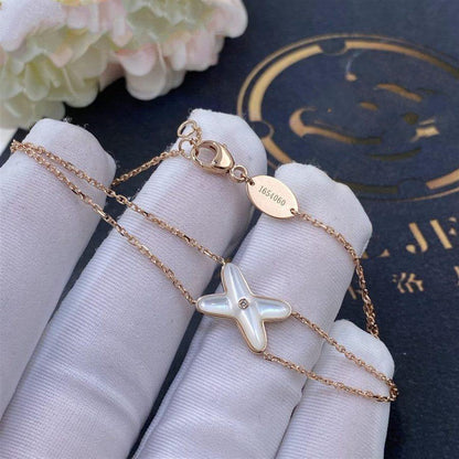 [Limara]JEUX BRACELET WHITE MOP ROSE GOLD 1 DIAMOND