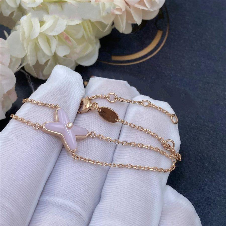 [Limara]JEUX BRACELET PINK MOP ROSE GOLD 1 DIAMOND