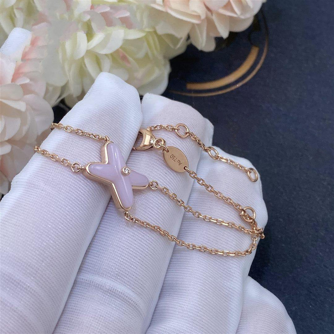 [Limara]JEUX BRACELET PINK MOP ROSE GOLD 1 DIAMOND