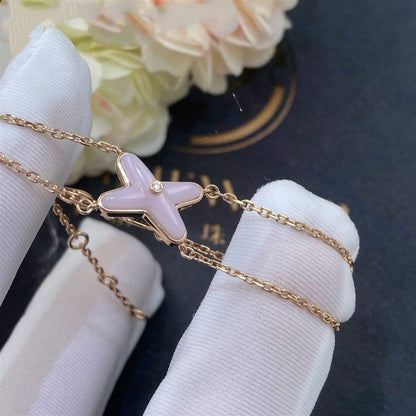 [Limara]JEUX BRACELET PINK MOP ROSE GOLD 1 DIAMOND