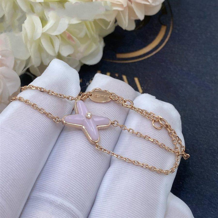 [Limara]JEUX BRACELET PINK MOP ROSE GOLD 1 DIAMOND