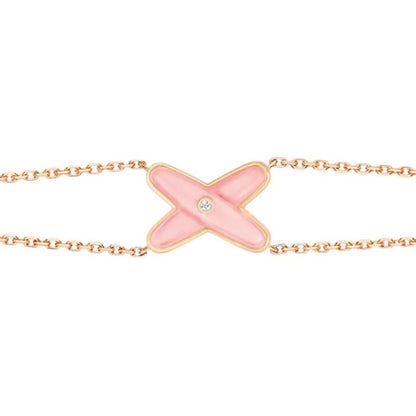 [Limara]JEUX BRACELET PINK MOP ROSE GOLD 1 DIAMOND