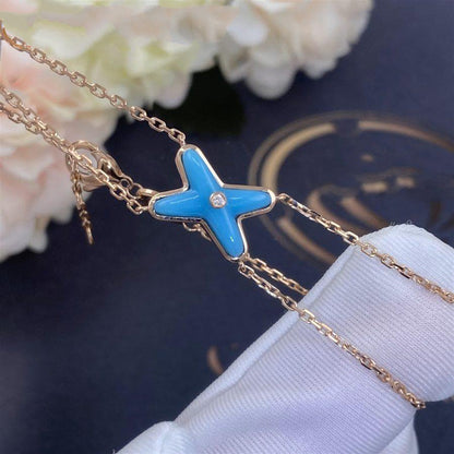 [Limara]JEUX BRACELET TURQUOISE ROSE GOLD 1 DIAMOND