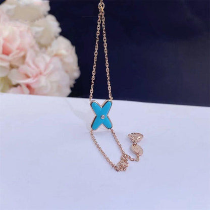 [Limara]JEUX BRACELET TURQUOISE ROSE GOLD 1 DIAMOND
