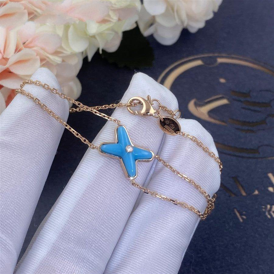 [Limara]JEUX BRACELET TURQUOISE ROSE GOLD 1 DIAMOND