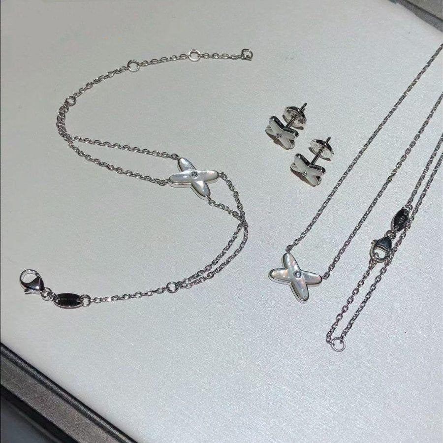 [Limara]JEUX BRACELET WHITE MOP SILVER 1 DIAMOND