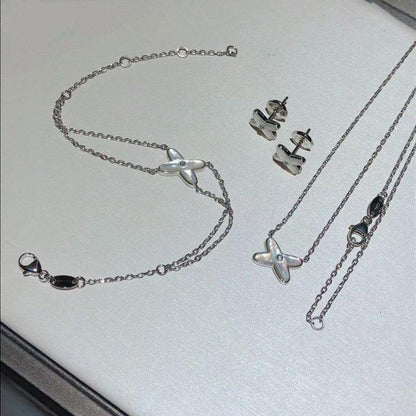 [Limara]JEUX BRACELET WHITE MOP SILVER 1 DIAMOND