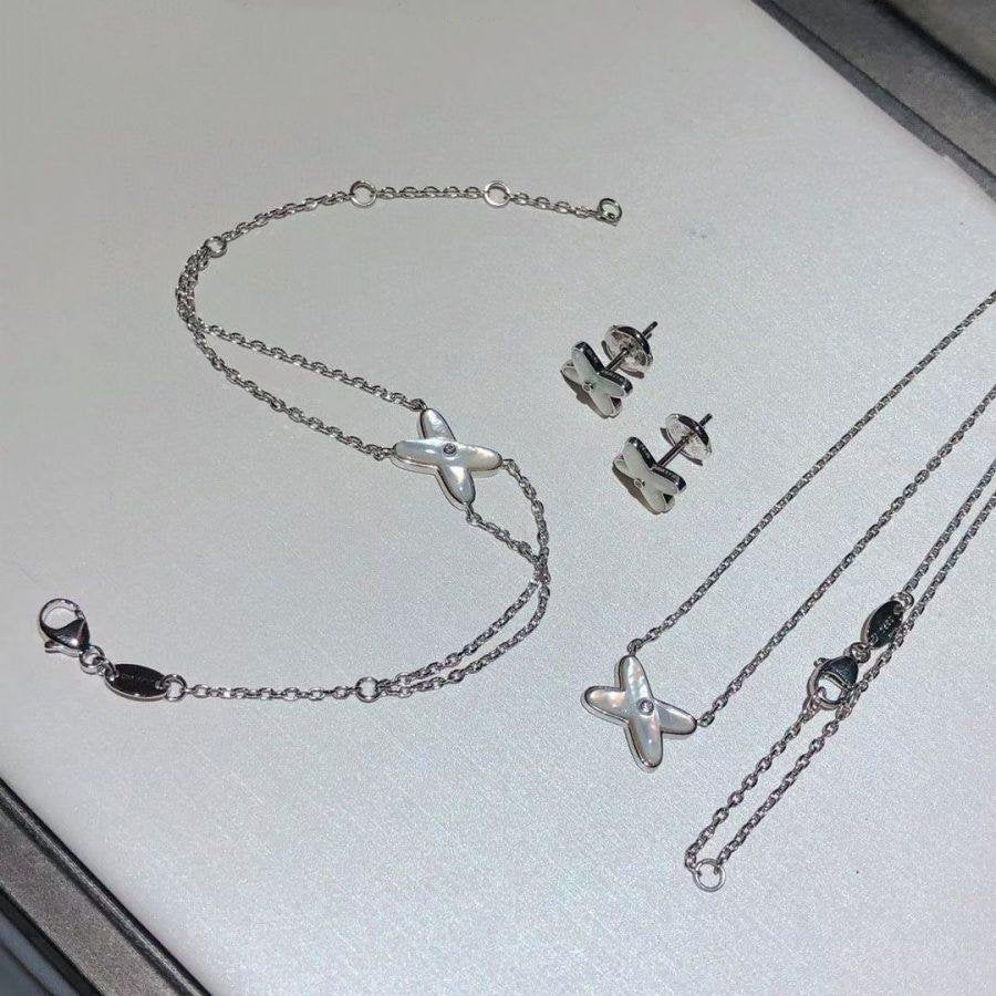 [Limara]JEUX BRACELET WHITE MOP SILVER 1 DIAMOND