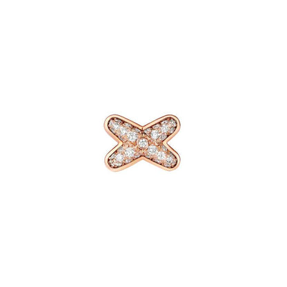 [Limara]JEUX DE ROSE GOLD DIAMOND EARRINGS