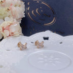 [Limara]JEUX DE ROSE GOLD DIAMOND EARRINGS