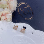 [Limara]JEUX DE ROSE GOLD DIAMOND EARRINGS