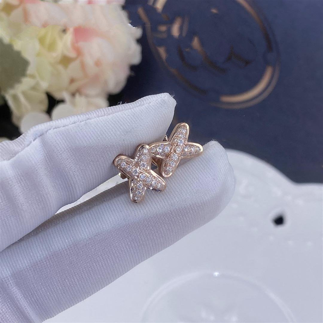 [Limara]JEUX DE ROSE GOLD DIAMOND EARRINGS