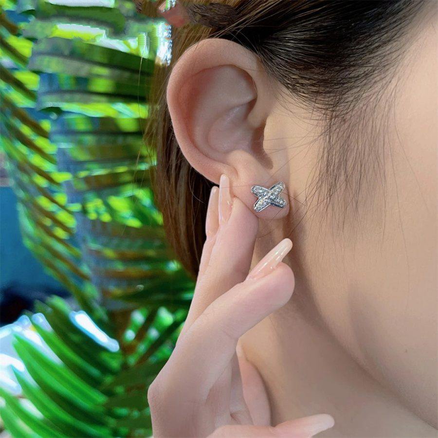 [Limara]JEUX DE SILVER DIAMOND EARRINGS