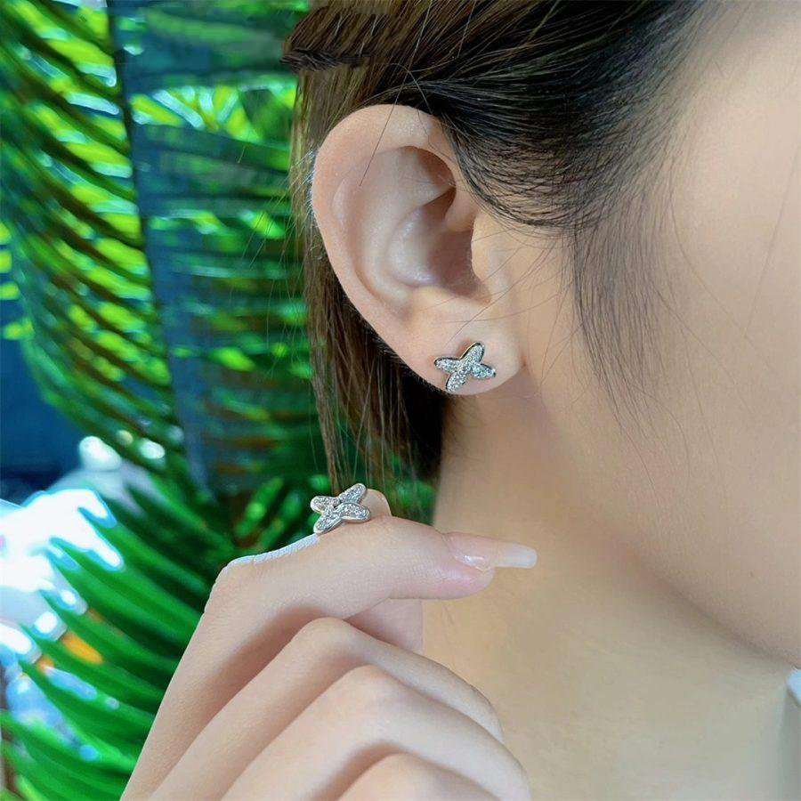[Limara]JEUX DE SILVER DIAMOND EARRINGS