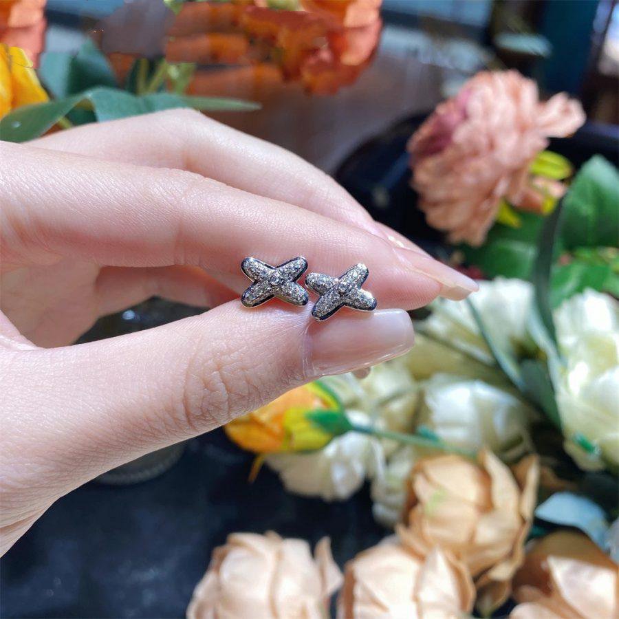 [Limara]JEUX DE SILVER DIAMOND EARRINGS