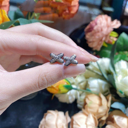 [Limara]JEUX DE SILVER DIAMOND EARRINGS