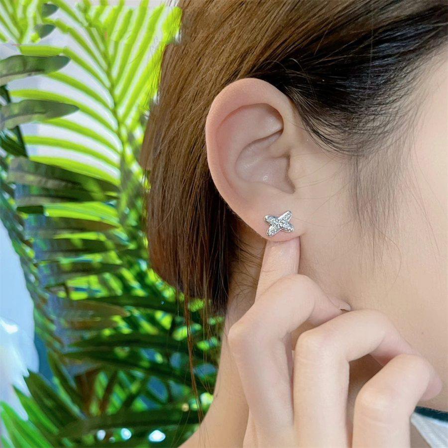 [Limara]JEUX DE SILVER DIAMOND EARRINGS