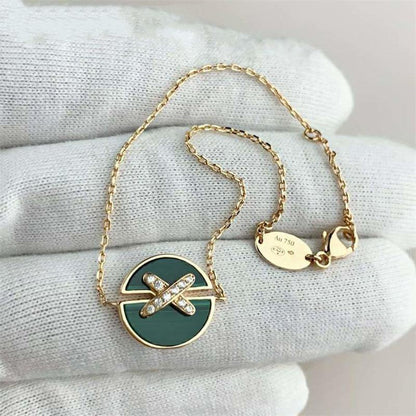 [Limara]JEUX DE BRACELET MALACHITE ROSE GOLD DIAMONDS