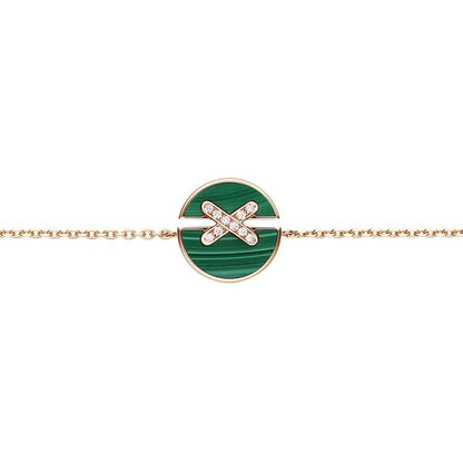 [Limara]JEUX DE BRACELET MALACHITE ROSE GOLD DIAMONDS
