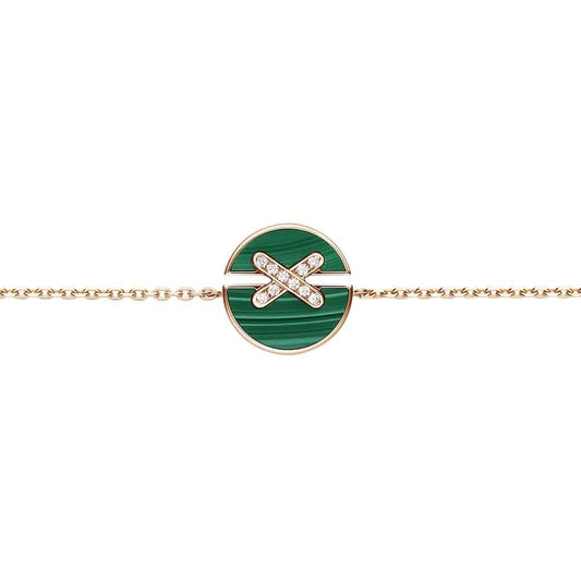 [Limara]JEUX DE BRACELET MALACHITE ROSE GOLD DIAMONDS