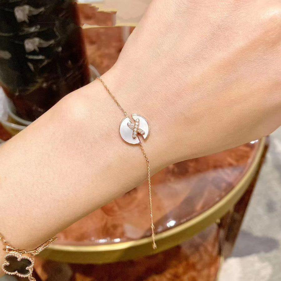 [Limara]JEUX DE BRACELET MOP ROSE GOLD DIAMONDS