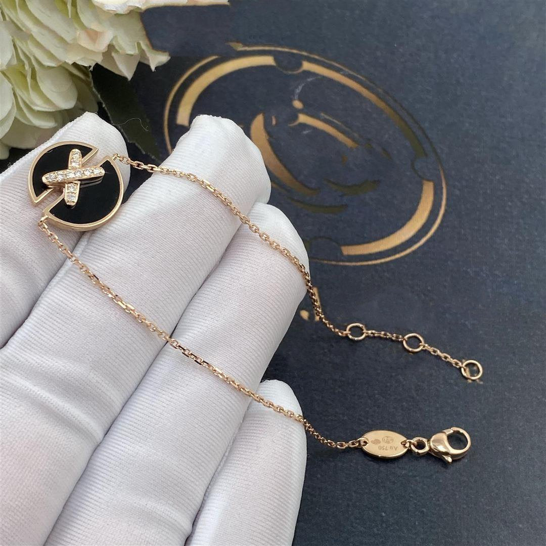 [Limara]JEUX DE BRACELET ONYX ROSE GOLD DIAMOND