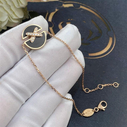 [Limara]JEUX DE BRACELET ONYX ROSE GOLD DIAMOND