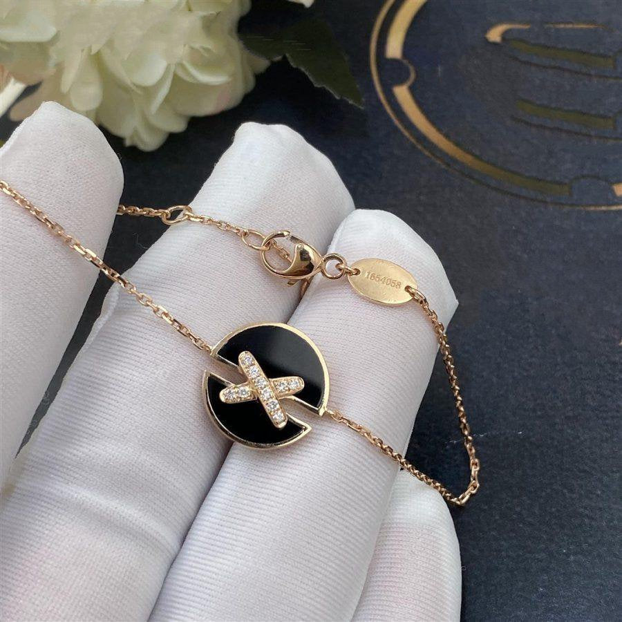 [Limara]JEUX DE BRACELET ONYX ROSE GOLD DIAMOND