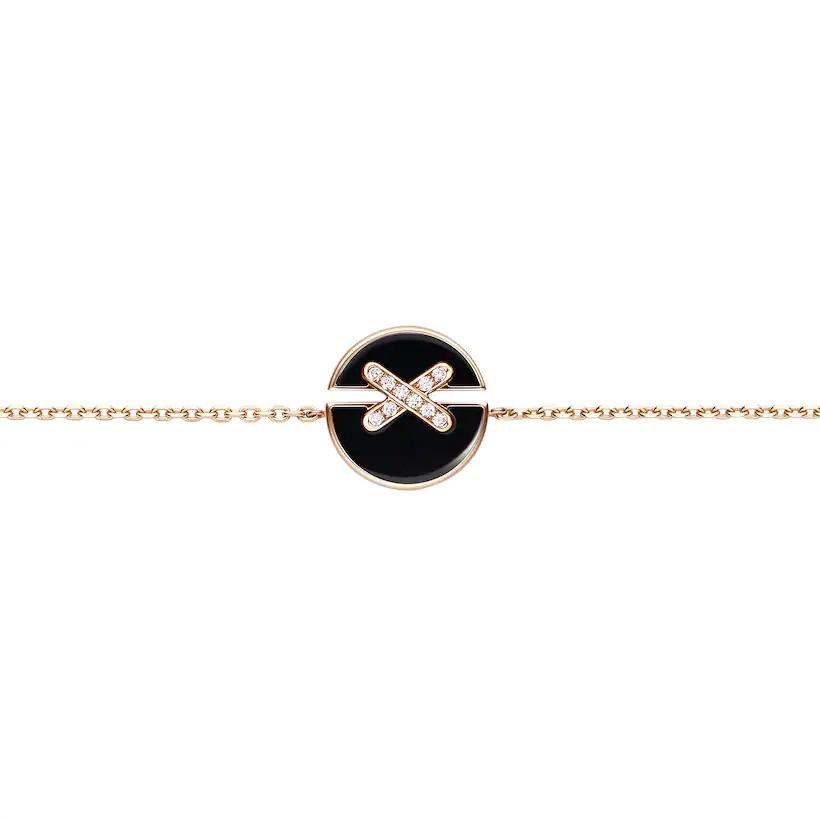 [Limara]JEUX DE BRACELET ONYX ROSE GOLD DIAMOND