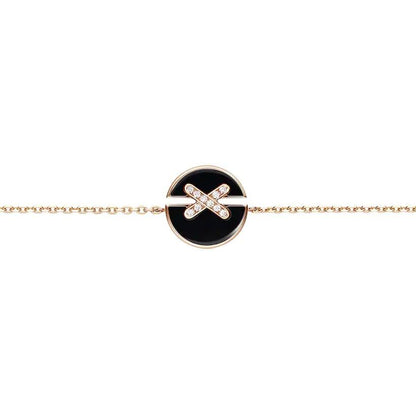 [Limara]JEUX DE BRACELET ONYX ROSE GOLD DIAMOND