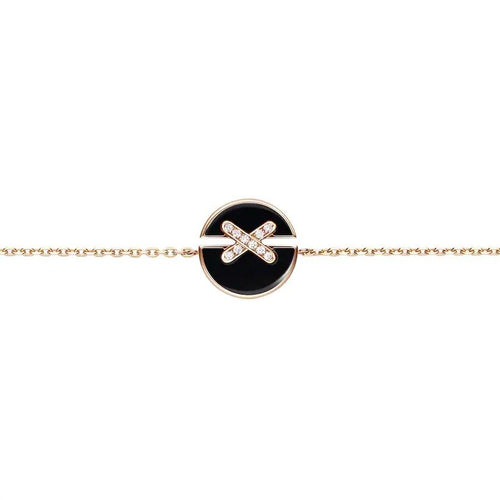 [Limara]JEUX DE BRACELET ONYX ROSE GOLD DIAMOND