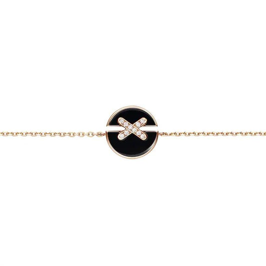 [Limara]JEUX DE BRACELET ONYX ROSE GOLD DIAMOND