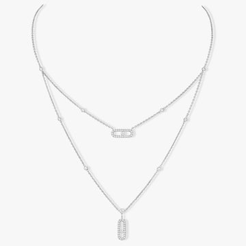 [Limara]MOVE 2 ROW DIAMOND NECKLACE