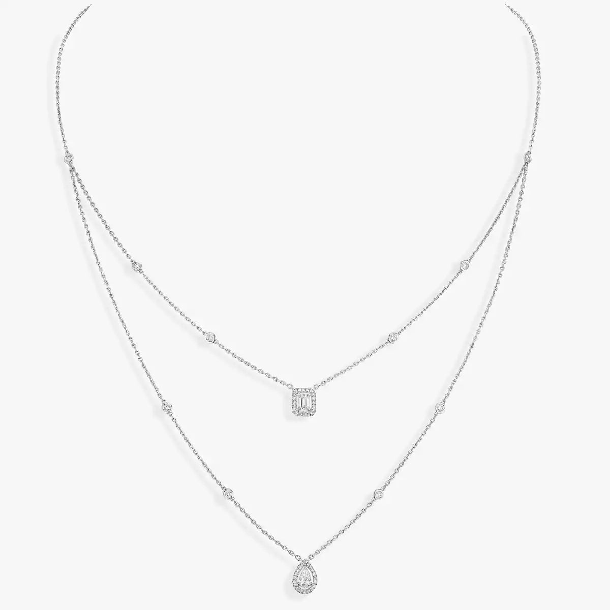 [Limara]MY TWIN 2-ROW DIAMOND NECKLACE