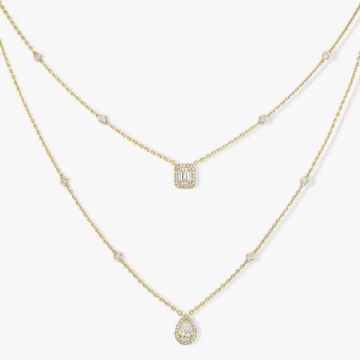 [Limara]MY TWIN 2-ROW DIAMOND NECKLACE