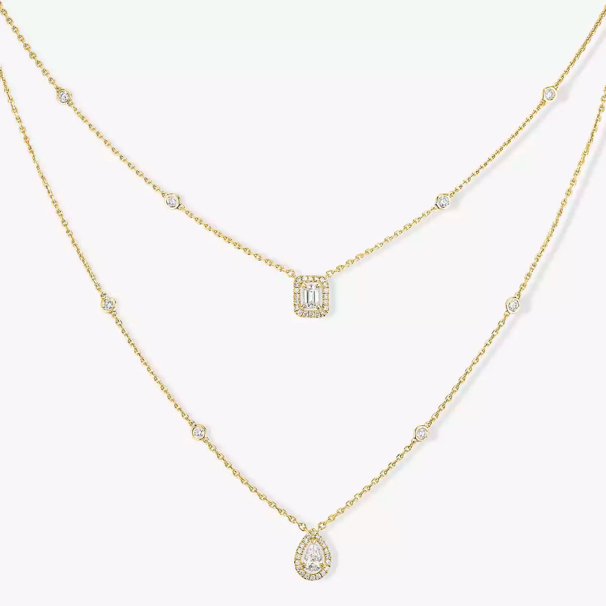[Limara]MY TWIN 2-ROW DIAMOND NECKLACE