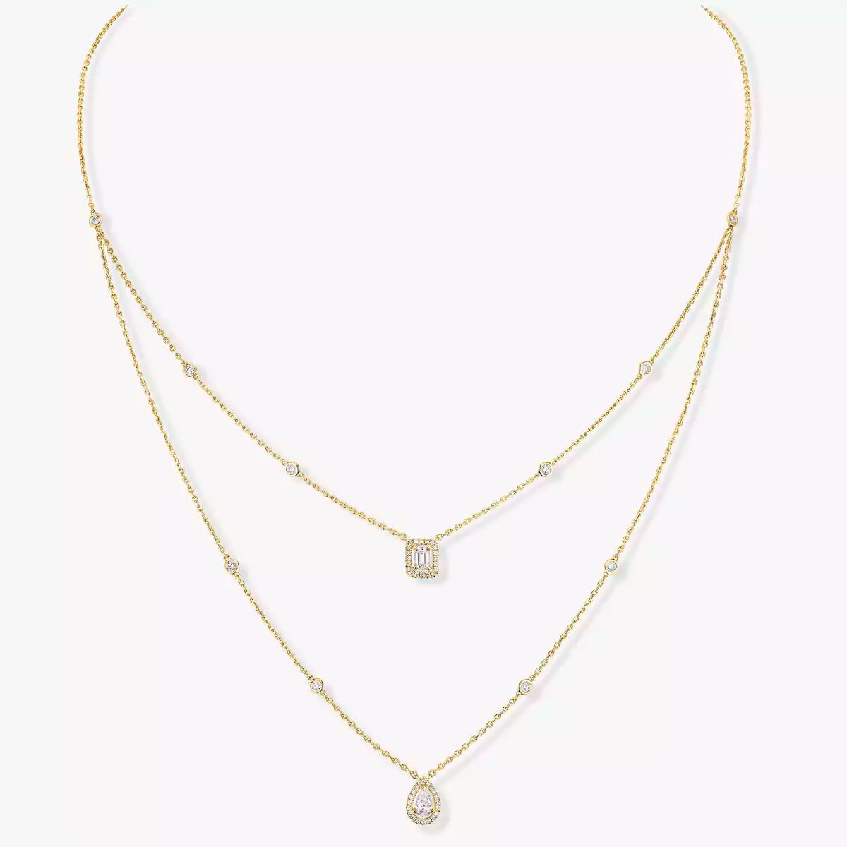 [Limara]MY TWIN 2-ROW DIAMOND NECKLACE