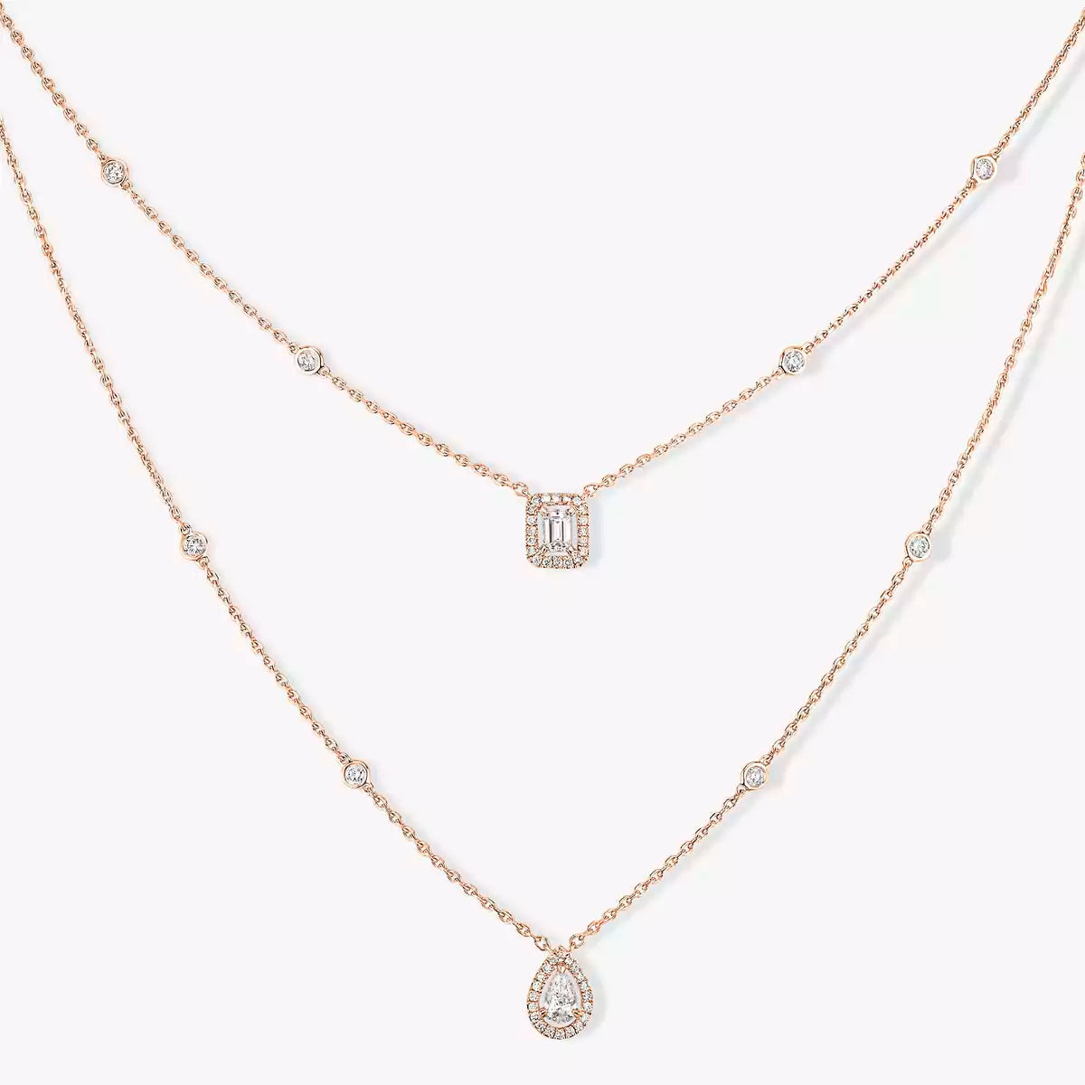 [Limara]MY TWIN 2-ROW DIAMOND NECKLACE