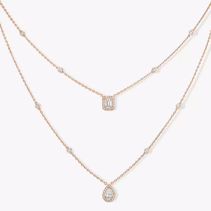 [Limara]MY TWIN 2-ROW DIAMOND NECKLACE