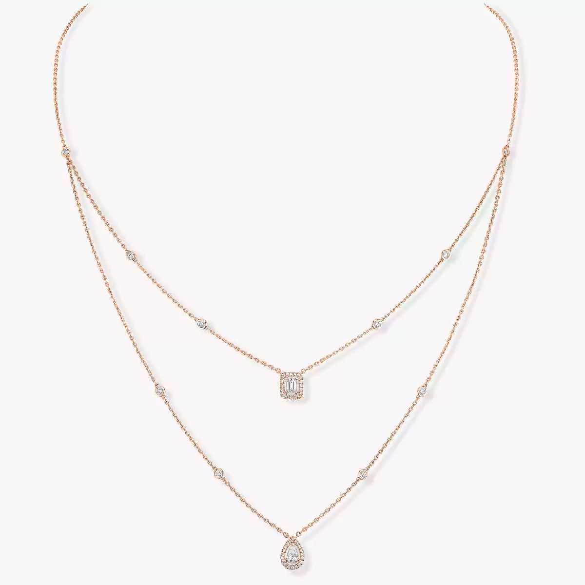 [Limara]MY TWIN 2-ROW DIAMOND NECKLACE