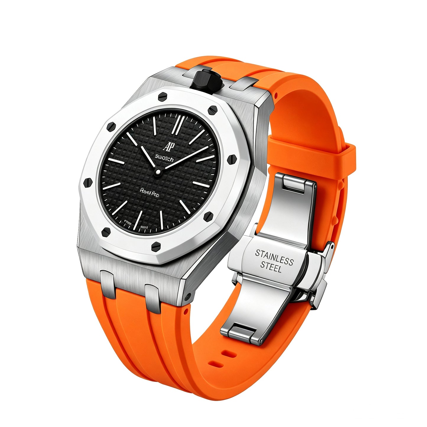 [Limara]Royal Oak Pop Exclusive Steel Case & Silicone Strap With Cradle